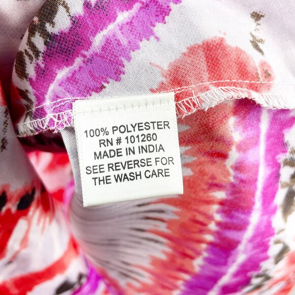 HER Destiny Women's Pink Red Tie Dye Maxi Skirt Belted Size PS Vacation Beach - Picture 5 of 6